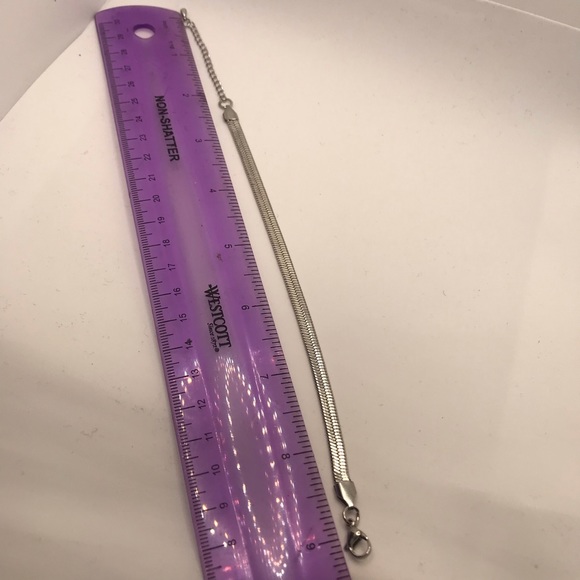 New Flat Herringbone Stainless Steel Bracelet - Picture 6 of 8